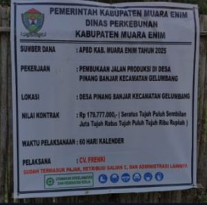Jalan Produksi Baru Permudah Akses Warga Desa Pinang Banjar